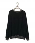 X-LARGEエクストララージ）の古着「PATCHED LIGHT WEIGHT CREWNECK SWEATSHIRT」｜ブラック