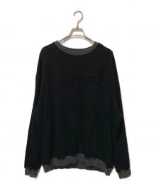 X-LARGE（エクストララージ）の古着「PATCHED LIGHT WEIGHT CREWNECK SWEATSHIRT」｜ブラック