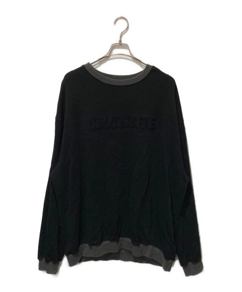 X-LARGE（エクストララージ）X-LARGE (エクストララージ) PATCHED LIGHT WEIGHT CREWNECK SWEATSHIRT ブラック サイズ:XLの古着・服飾アイテム