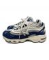 NEW BALANCE (ニューバランス) ローカットスニーカー ホワイト×ネイビー サイズ:27cm：10000円