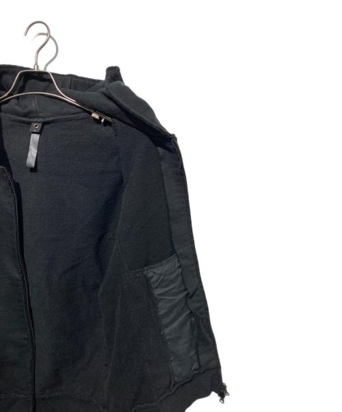 wjk（ダブルジェイケー）wjk (ダブルジェイケー) raglan parka ジップパーカー ブラック サイズ:Lの古着・服飾アイテム
