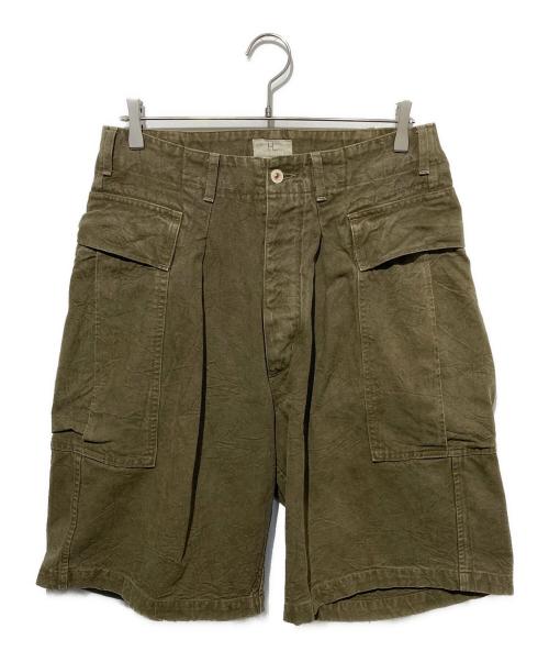 HERILL（ヘリル）HERILL (ヘリル) Duck Cargoshorts カーゴショーツ グリーン サイズ:1の古着・服飾アイテム