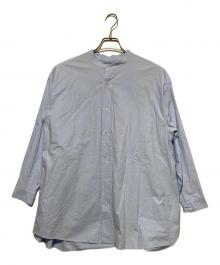 journal standard luxe（ジャーナルスタンダード ラックス）の古着「60コットン スタンドカラーギャザーシャツ」｜サックスブルー