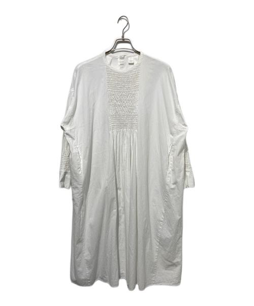 KAGURE（カグレ）kagure (カグレ) コットンスモッキングワンピース ホワイト サイズ:Freeの古着・服飾アイテム