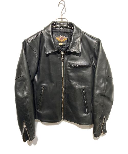 HARLEY-DAVIDSON（ハーレーダビッドソン）HARLEY-DAVIDSON (ハーレーダビッドソン) レザーライダースジャケット ブラック サイズ:Ｌの古着・服飾アイテム