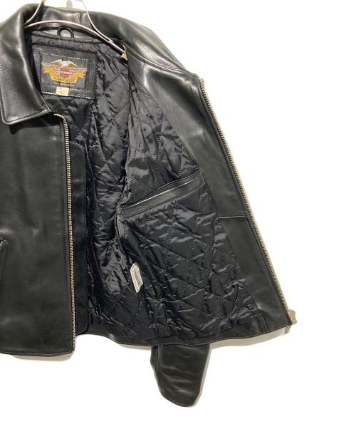 HARLEY-DAVIDSON（ハーレーダビッドソン）HARLEY-DAVIDSON (ハーレーダビッドソン) レザーライダースジャケット ブラック サイズ:Ｌの古着・服飾アイテム