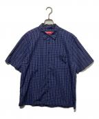SUPREMEシュプリーム）の古着「24SS Loose Fit Mini Plaid S/S Shirt」｜ネイビー