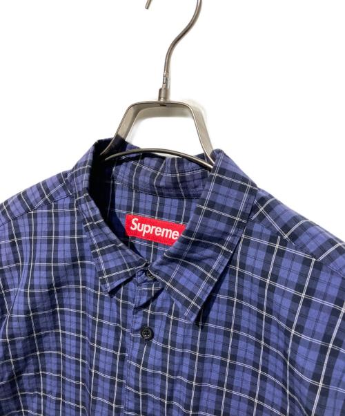 SUPREME（シュプリーム）Supreme (シュプリーム) 24SS Loose Fit Mini Plaid S/S Shirt ネイビー サイズ:Mの古着・服飾アイテム