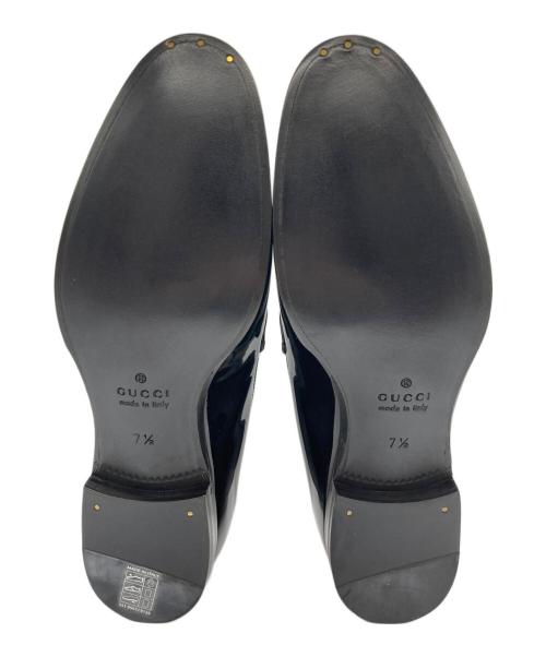 GUCCI（グッチ）GUCCI (グッチ) ホースビットローファー ブラック サイズ:7 1/2の古着・服飾アイテム