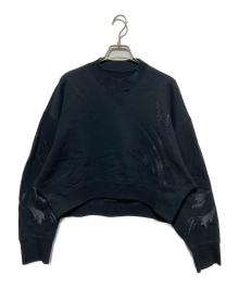 Mame Kurogouchi（マメクロゴウチ）の古着「Motif Embroidered Sweatshirts」｜ブラック