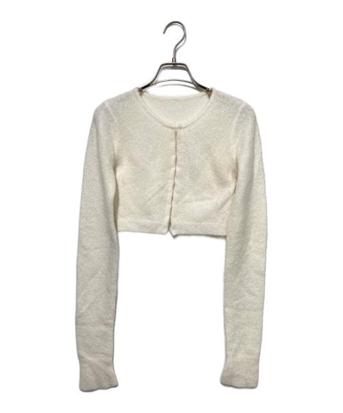 e BIOTOP（ビオトープ）e BIOTOP (ビオトープ) カシミヤホックカーディガン ホワイト サイズ:Fの古着・服飾アイテム