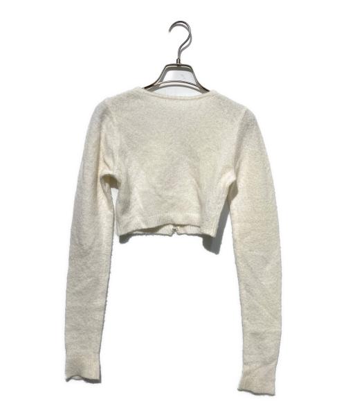 e BIOTOP（ビオトープ）e BIOTOP (ビオトープ) カシミヤホックカーディガン ホワイト サイズ:Fの古着・服飾アイテム
