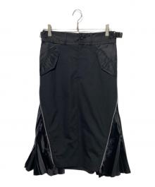 sacai（サカイ）の古着「プリーツロングスカート」｜ブラック