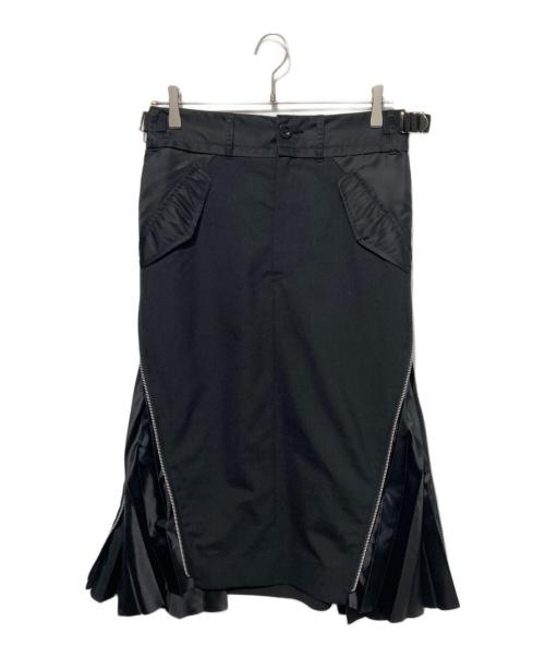 sacai（サカイ）sacai (サカイ) プリーツロングスカート ブラック サイズ:1の古着・服飾アイテム