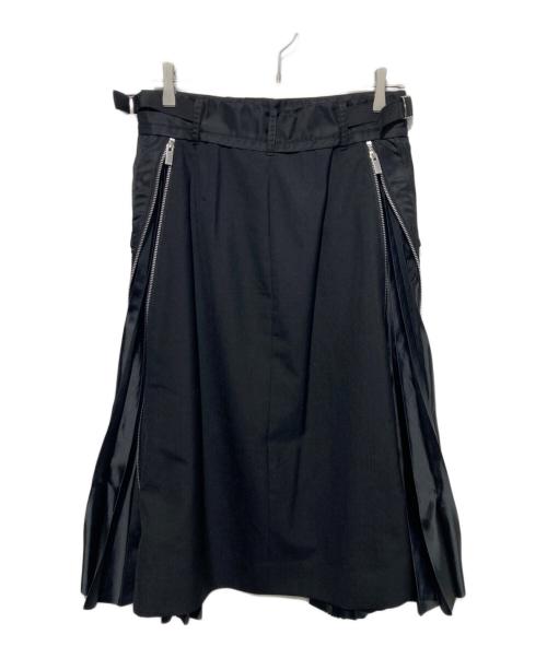 sacai（サカイ）sacai (サカイ) プリーツロングスカート ブラック サイズ:1の古着・服飾アイテム