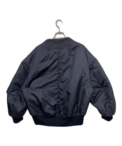 Mame Kurogouchi（マメクロゴウチ）Mame Kurogouchi (マメクロゴウチ) Cording Embroidery Collarless Flight Jacket ネイビー サイズ:1の古着・服飾アイテム