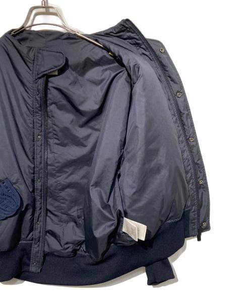 Mame Kurogouchi（マメクロゴウチ）Mame Kurogouchi (マメクロゴウチ) Cording Embroidery Collarless Flight Jacket ネイビー サイズ:1の古着・服飾アイテム
