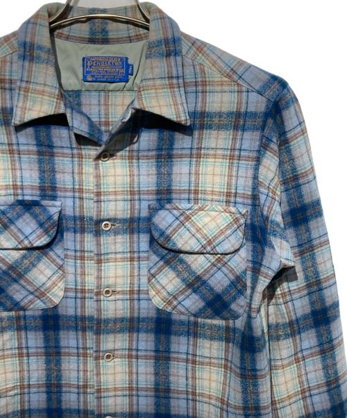 PENDLETON（ペンドルトン）PENDLETON (ペンドルトン) ボードシャツ グレー×ブルー サイズ:Lの古着・服飾アイテム