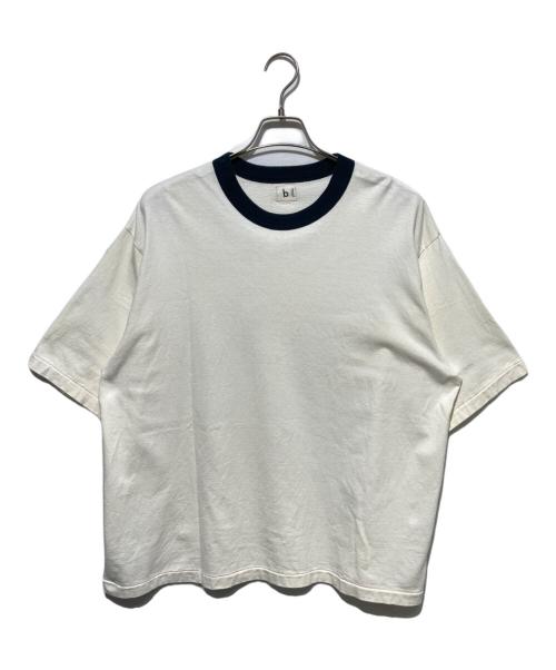 blurhms ROOTSTOCK（ブラームスルーツストック）blurhms ROOTSTOCK (ブラームスルーツストック) JOURNAL STANDARD (ジャーナルスタンダード) 別注Cotton Rayon 88/12 Trim Tee ホワイト×グリーン サイズ:2の古着・服飾アイテム