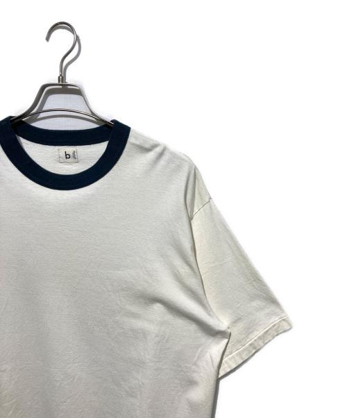 blurhms ROOTSTOCK（ブラームスルーツストック）blurhms ROOTSTOCK (ブラームスルーツストック) JOURNAL STANDARD (ジャーナルスタンダード) 別注Cotton Rayon 88/12 Trim Tee ホワイト×グリーン サイズ:2の古着・服飾アイテム