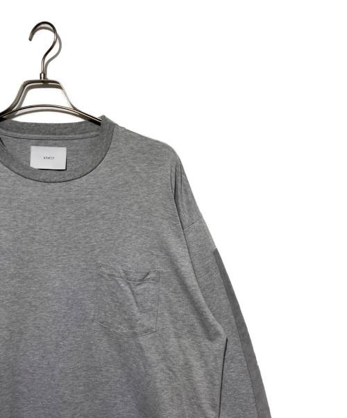 stein（シュタイン）stein (シュタイン) 切替ロングスリーブカットソー グレー サイズ:Ｍの古着・服飾アイテム
