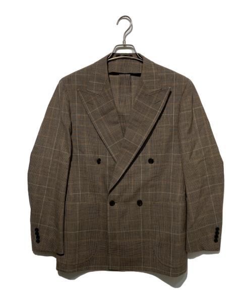 Pilgrim（ピルグリム）PILGRIM (ピルグリム) ウール ダブルブレステッド4Bジャケット FOX AIR ベージュ サイズ:46の古着・服飾アイテム