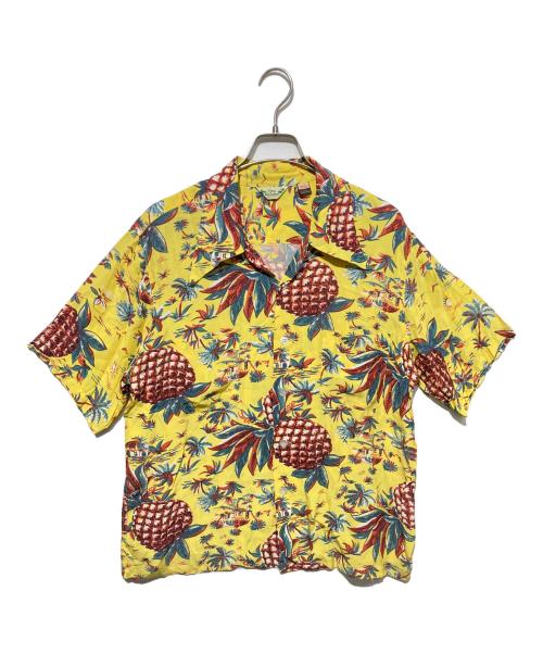 pine mcswine（リアルマッコイズ）Pine Mcswine (リアルマッコイズ) アロハシャツ イエロー サイズ:16 1/2-17の古着・服飾アイテム