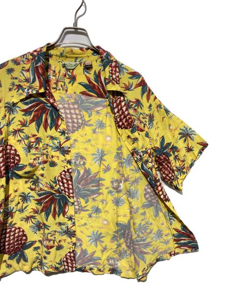 pine mcswine（リアルマッコイズ）Pine Mcswine (リアルマッコイズ) アロハシャツ イエロー サイズ:16 1/2-17の古着・服飾アイテム