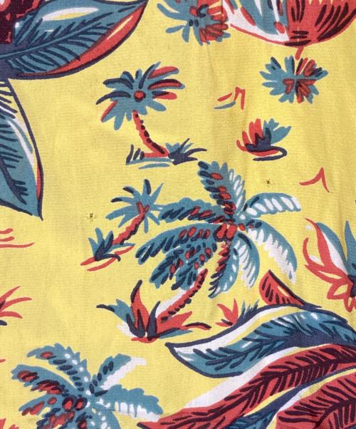 pine mcswine（リアルマッコイズ）Pine Mcswine (リアルマッコイズ) アロハシャツ イエロー サイズ:16 1/2-17の古着・服飾アイテム