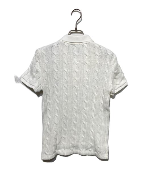 POLO RALPH LAUREN（ポロ・ラルフローレン）POLO RALPH LAUREN (ポロ・ラルフローレン) ケーブルニットポロシャツ ホワイト サイズ:Sの古着・服飾アイテム