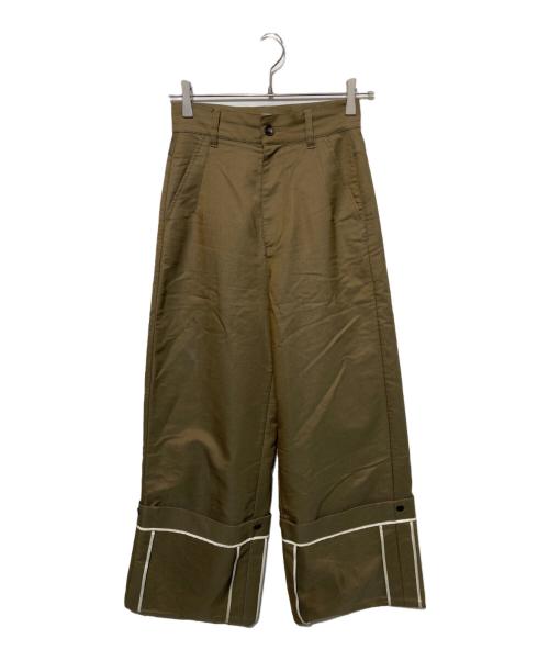 UN3D.（アンスリード）UN3D. (アンスリード) トレンチワイドパンツ ブラウン サイズ:36の古着・服飾アイテム