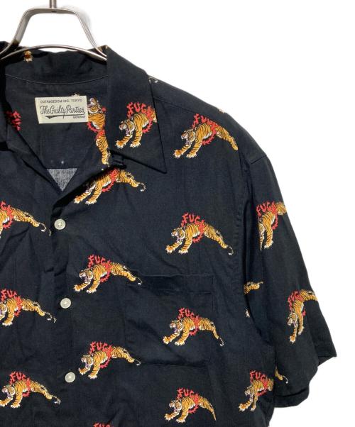 WACKO MARIA（ワコマリア）WACKO MARIA (ワコマリア) TIM LEHI (ティムリーハイ) 虎総柄 HAWAIIAN SHIRT ブラック サイズ:Lの古着・服飾アイテム