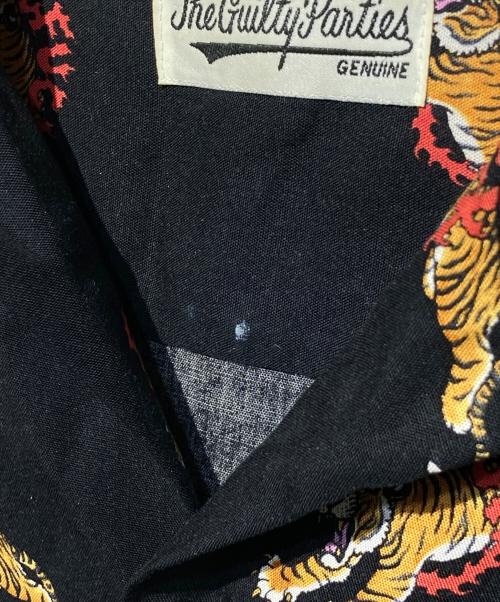 WACKO MARIA（ワコマリア）WACKO MARIA (ワコマリア) TIM LEHI (ティムリーハイ) 虎総柄 HAWAIIAN SHIRT ブラック サイズ:Lの古着・服飾アイテム