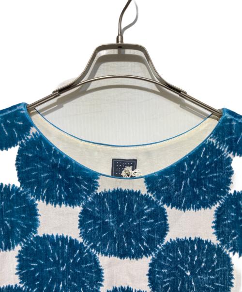 mina perhonen（ミナ ペルホネン）mina perhonen (ミナ ペルホネン) sand flower 総柄ワンピース ブルー サイズ:38の古着・服飾アイテム