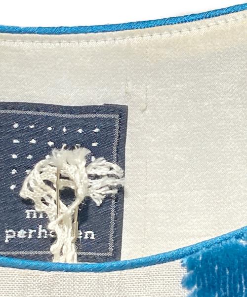 mina perhonen（ミナ ペルホネン）mina perhonen (ミナ ペルホネン) sand flower 総柄ワンピース ブルー サイズ:38の古着・服飾アイテム