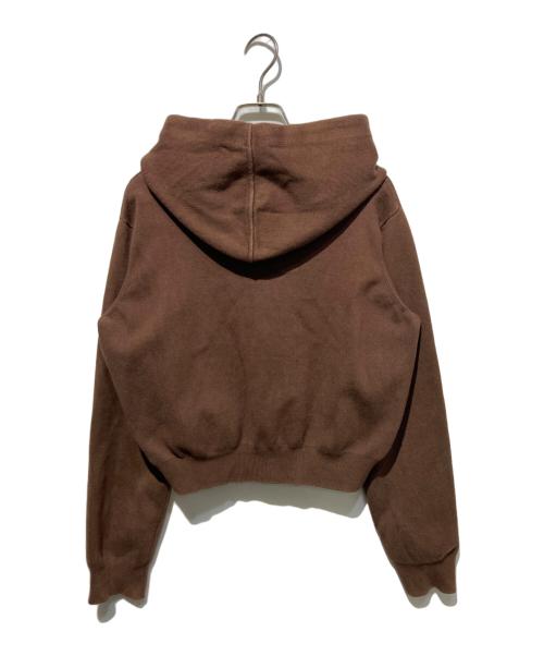 MARC JACOBS（マークジェイコブス）MARC JACOBS (マークジェイコブス) クロップドジップフーディー ブラウン サイズ:XSの古着・服飾アイテム