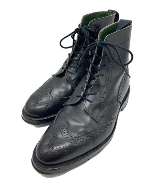 Tricker's（トリッカーズ）Tricker's (トリッカーズ) ウイングチップカントリーブーツ ブラック サイズ:5.5の古着・服飾アイテム