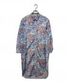 HERALBONYヘラルボニー）の古着「シャツワンピース「独立記念日」」｜ブルー×レッド