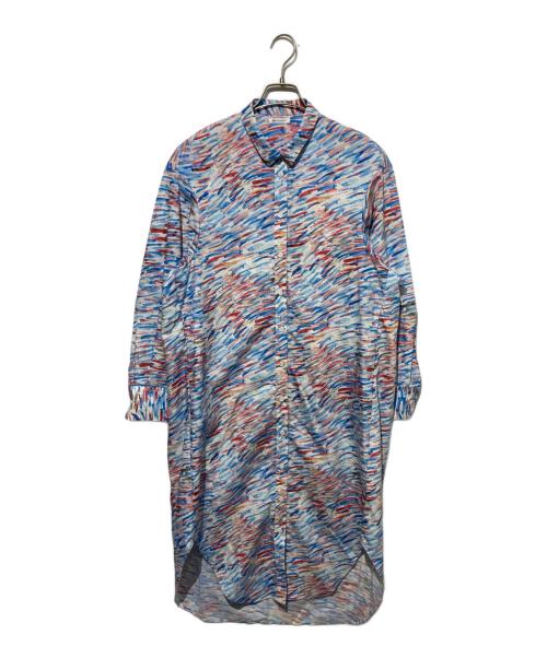 HERALBONY（ヘラルボニー）HERALBONY (ヘラルボニー) シャツワンピース「独立記念日」 ブルー×レッド サイズ:Freeの古着・服飾アイテム