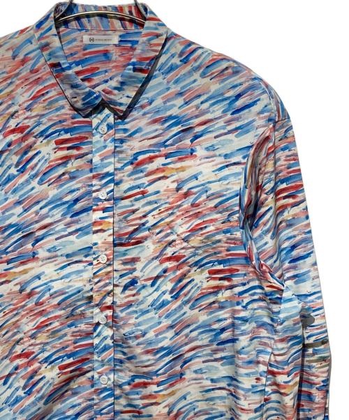 HERALBONY（ヘラルボニー）HERALBONY (ヘラルボニー) シャツワンピース「独立記念日」 ブルー×レッド サイズ:Freeの古着・服飾アイテム