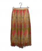 HERALBONYヘラルボニー）の古着「レイヤードプリーツスカート「お母さんありがとう」」｜マルチカラー