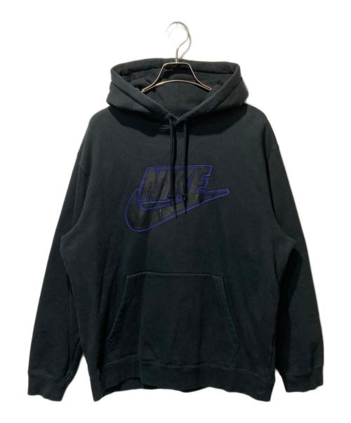 SUPREME（シュプリーム）SUPREME (シュプリーム) NIKE (ナイキ) 19FW Leather Applique Hooded Sweatshirt ブラック サイズ:Lの古着・服飾アイテム