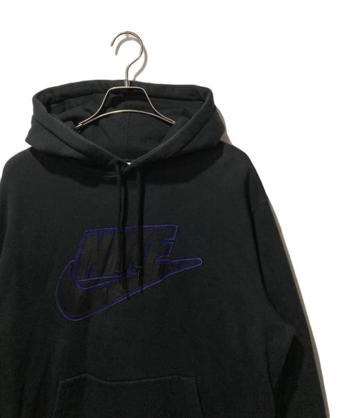 SUPREME（シュプリーム）SUPREME (シュプリーム) NIKE (ナイキ) 19FW Leather Applique Hooded Sweatshirt ブラック サイズ:Lの古着・服飾アイテム