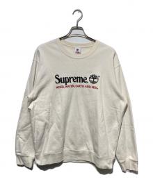 SUPREME×Timberland（シュプリーム×ティンバーランド）の古着「クルーネックスウェット」｜アイボリー