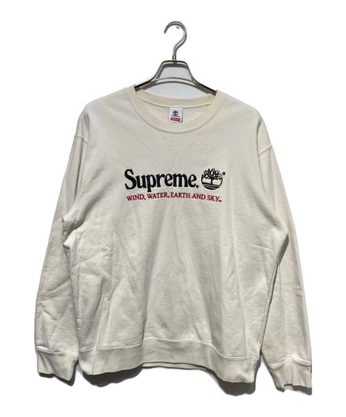 SUPREME（シュプリーム）Supreme (シュプリーム) Timberland (ティンバーランド) クルーネックスウェット アイボリー サイズ:Lの古着・服飾アイテム