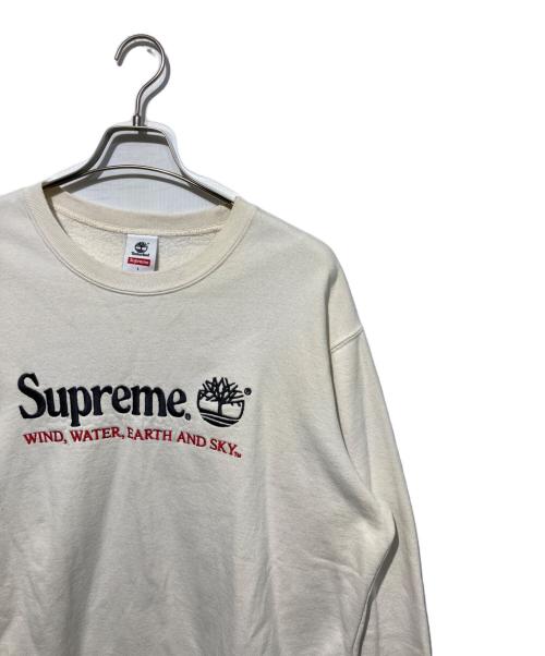 SUPREME（シュプリーム）Supreme (シュプリーム) Timberland (ティンバーランド) クルーネックスウェット アイボリー サイズ:Lの古着・服飾アイテム