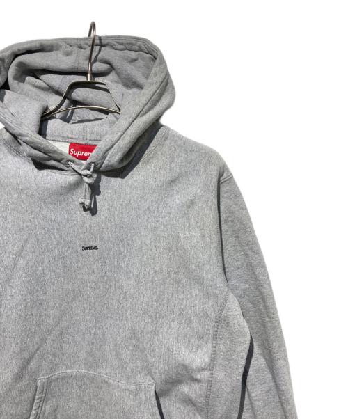 SUPREME（シュプリーム）Supreme (シュプリーム) Micro Logo Hooded Sweatshirt グレー サイズ:Lの古着・服飾アイテム