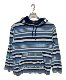 RRL（ダブルアールエル）の古着「パイル地ボーダーパーカー」｜ブルー