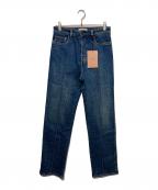 MIU MIUミュウミュウ）の古着「ロゴ刺繍デニムパンツ」｜インディゴ