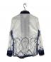GUCCI (グッチ) ロープ柄スリムシャツ ホワイト×ネイビー サイズ:42：20000円